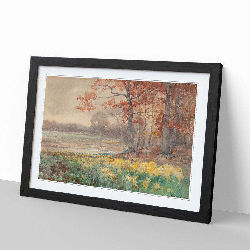 Landscape by Julian Onderdonk - Picture Frame Painting, 27cm H x 36cm W x 2cm D, Black Framed