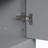 Gray Tall Storage Cabinet With 3 Drawers And Adjustable Shelves For Bathroom-616965983