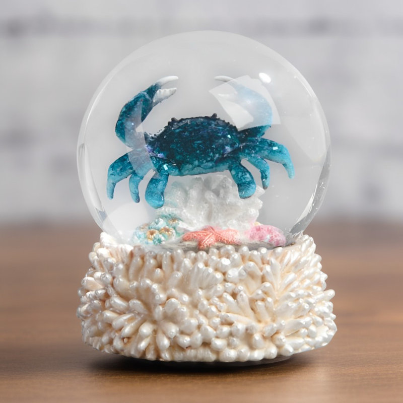 3.25"H Crab Snow Globe
