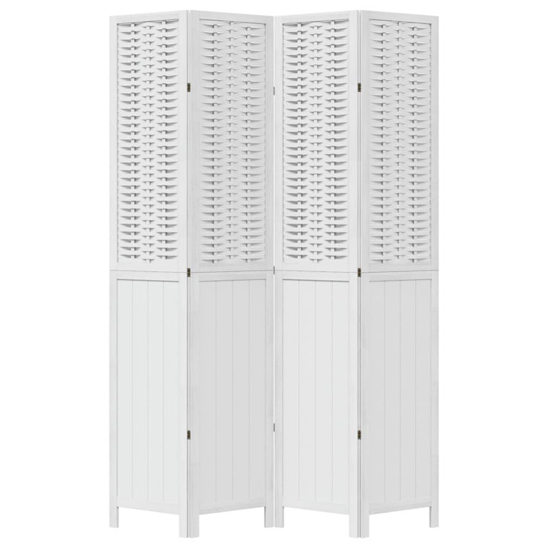 Farnum Solid Wood Accent Room Divider, 220cm H x 145cm W, White