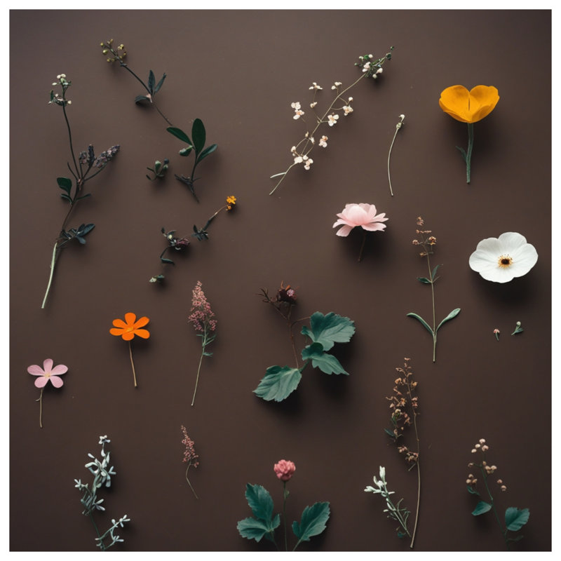Tapis de bain assorti à fleurs pressées, 24in W x 17in L