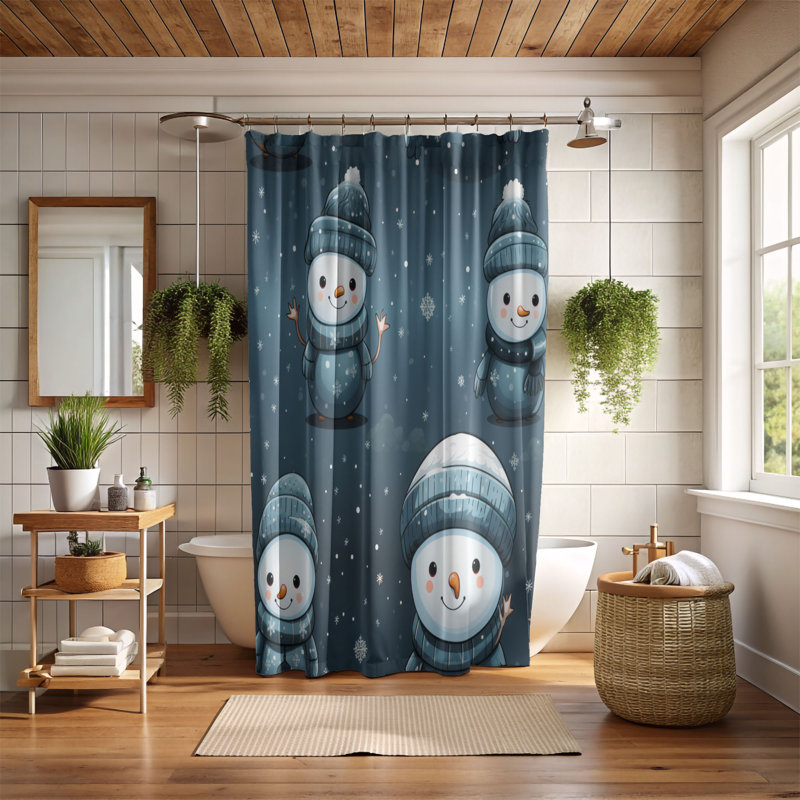 Rideau de douche Frozen Snowman - Premium, H 74 po x l 71 po