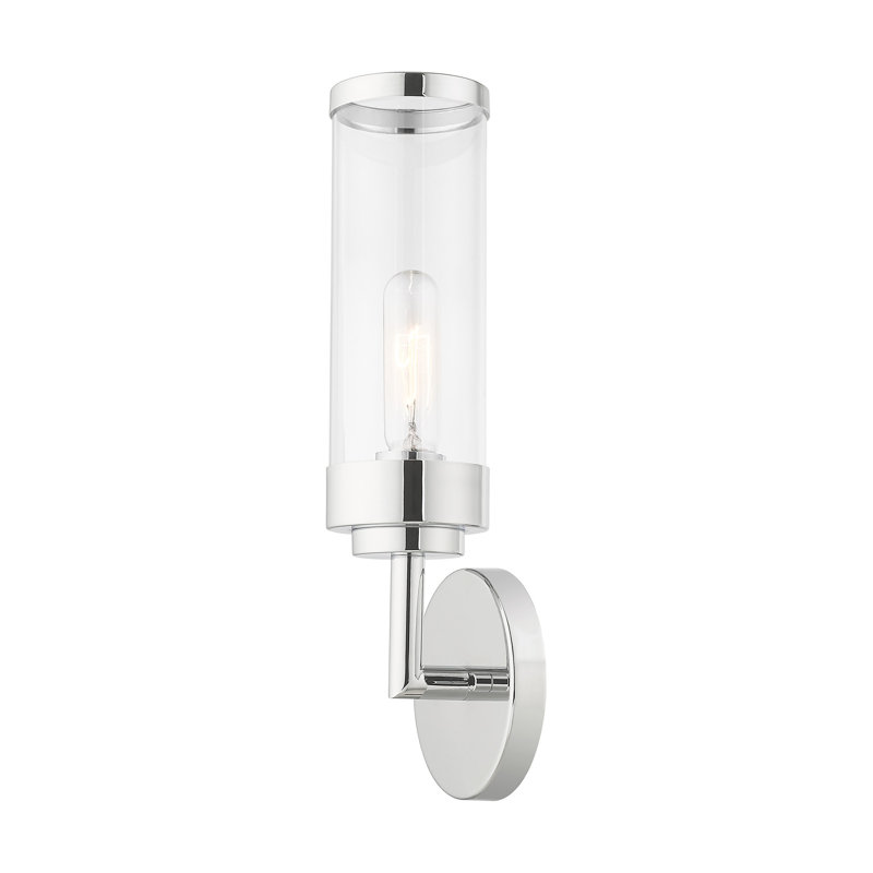 Binghamton Armed Sconce, Polished Chrome