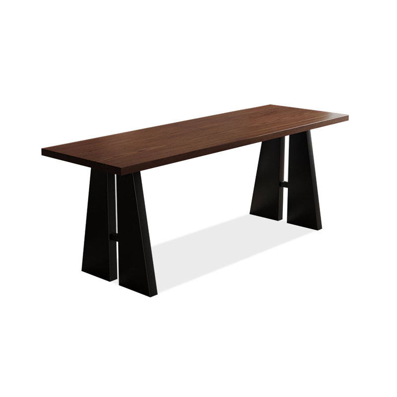 Bureaux rectangulaires en bois massif noyer foncé, H 29,53 po x l 62,99 po x P 23,62 po