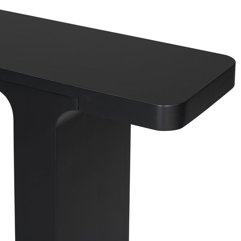 Console moderne en acacia Modava avec pieds élégants et élégance organique, Black