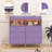 6 Drawer Dresser with Changing Table Top, LED Lights & Charging Station, Modern Baby Changing Table Dresser-1586270857