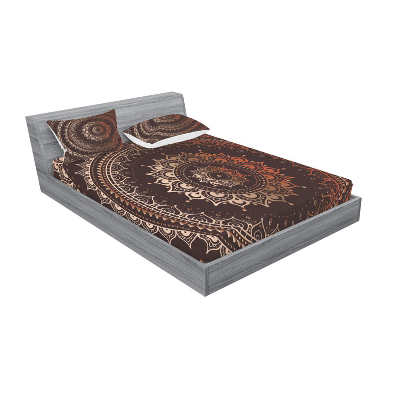 Microfiber Paisley Sheet Set, Full, Geometric