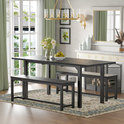Keuna 8 - Person Rectangular 63'' L x 28'' W Expandable Table Dining Set