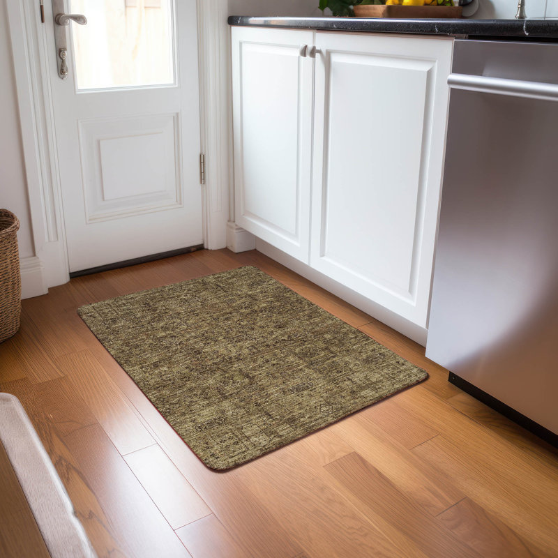 Everlee Abstract Indoor / Outdoor Rug, Rectangle 1'8" x 2'6"
