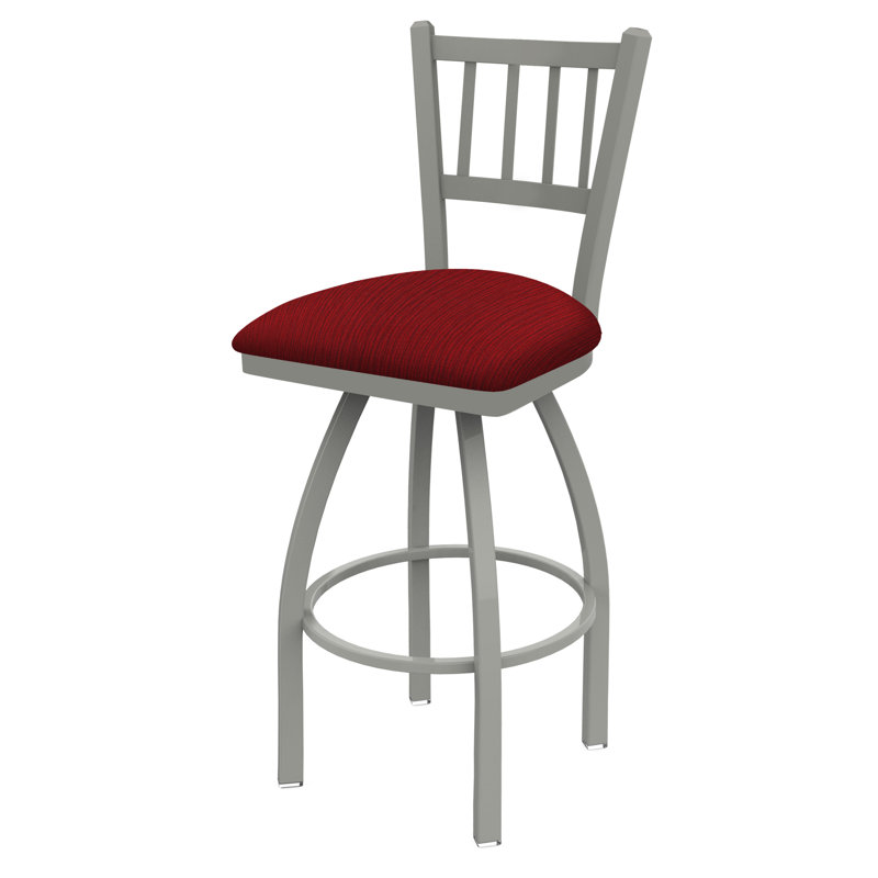 XL 810 Contessa Swivel Stool, Black Wrinkle, Vinyl-Canter Red, Counter Stool (25” Seat Height)