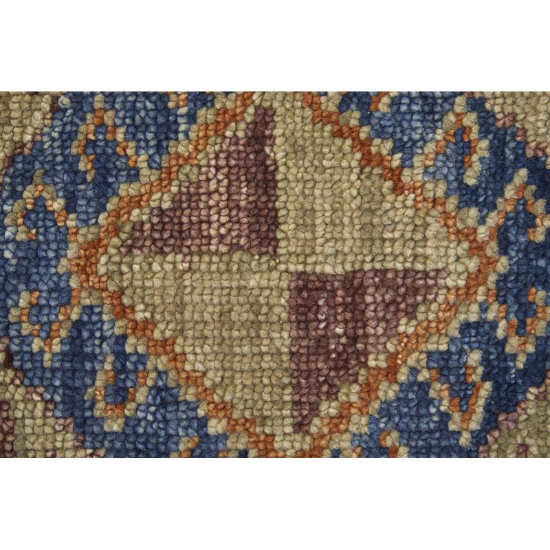 Naleia Wool Geometric Area Rug in Red, Rectangle 8' x 10'