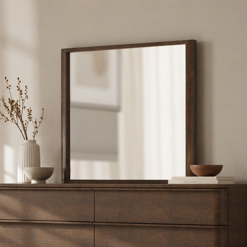 Miroir en chêne brun