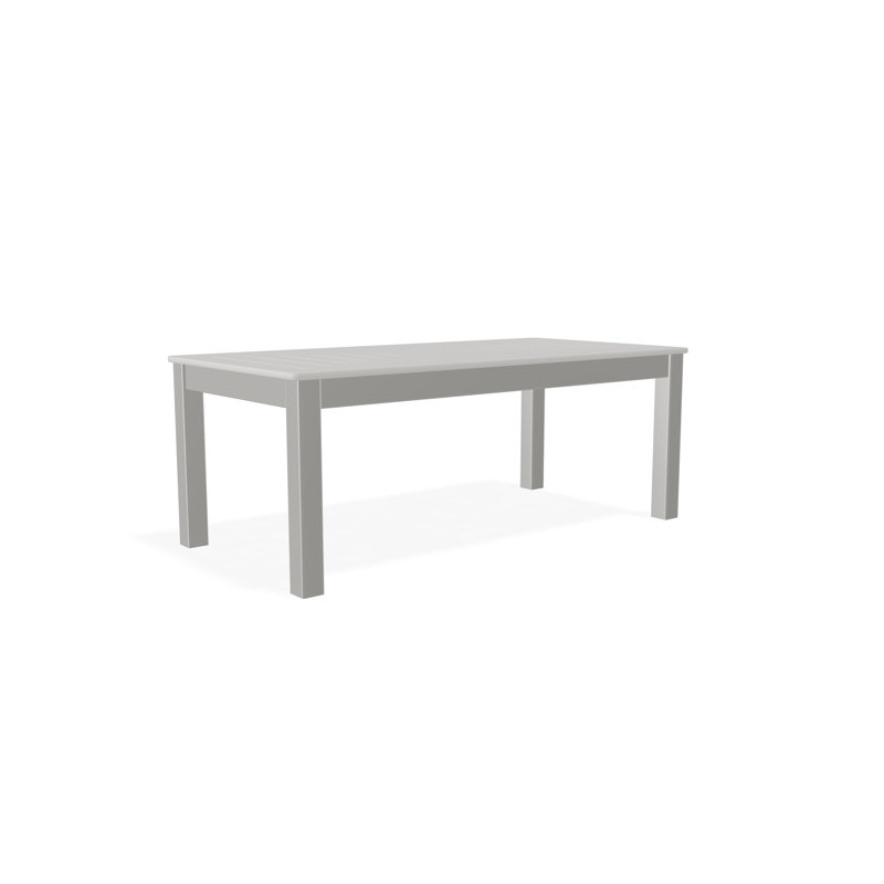 Table basse d'extérieur 24 po x 48 po en polymère de qualité marine, Brun / neige
