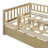 Wood Daybed with Trundle and Fence Guardrails-317973219-317973218