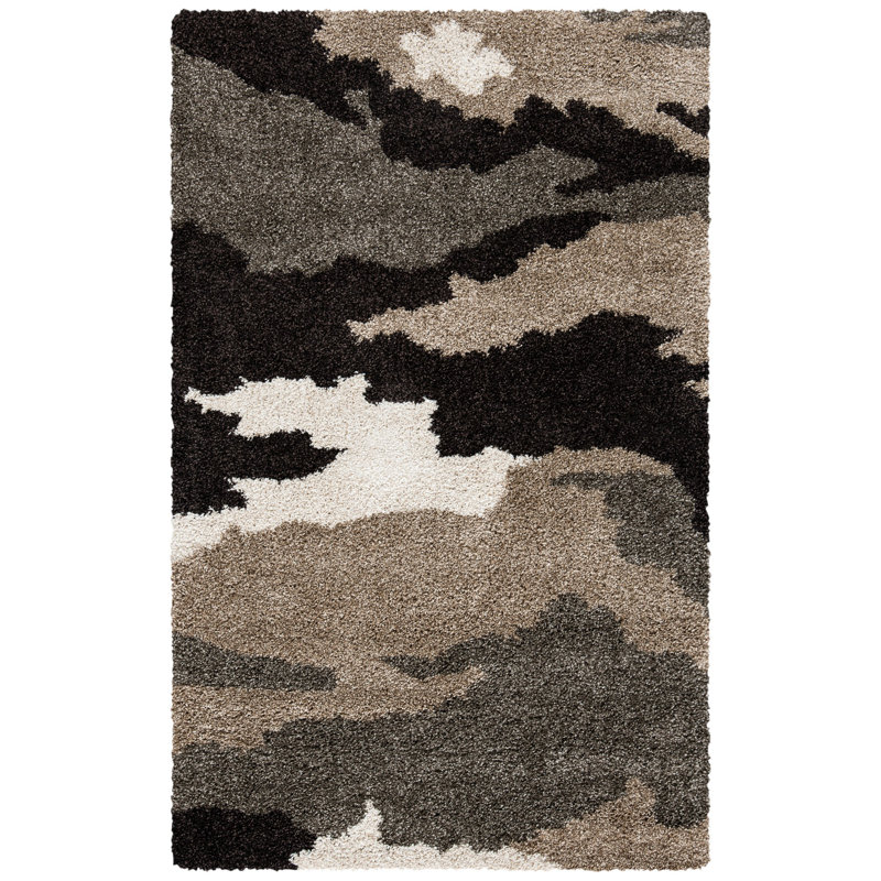 Millia Shag Performance Camouflage Rug, Rectangle 3'3" x 5'3"