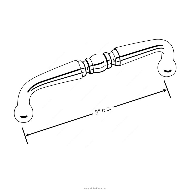 Expression 3" Center to Center Bar/Handle Pull, Brushed Nickel