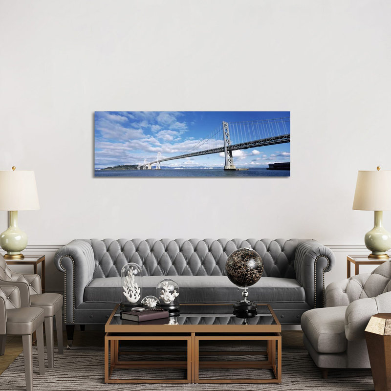 Bridge Across a Bay 1 Piece Wrapped Canvas Panoramic Wall Art, 152.4 cm H x 50.8 cm W x 1.91 cm D