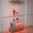 Modern Glass Display Cabinet With 2 Large Drawers, LED Lights, And 4 Shelves For Elegant Home Storage And Display-1357760901