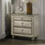 Table de chevet 2 tiroirs beige