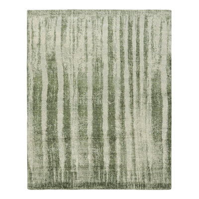 Rug & Kilim's Modern Rug With Green Abstract Patterns