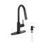Willow Single-Handle Pull Down Sprayer Kitchen Faucet with Infrared Sensor, Soap Dispenser and Deck Plate