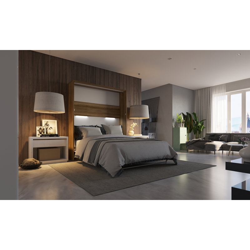 Aubri European Double (140 x 200cm), White/Light Brown, European Kingsize (160 x 200 cm)