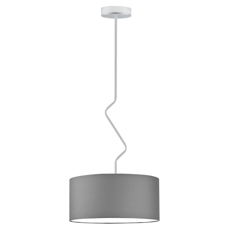 Candless 1 - Light Drum Pendant, Steel Grey, Chrome