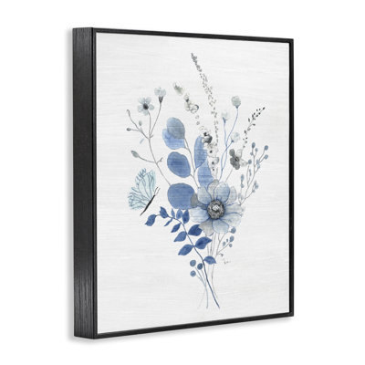 Fleurs subtiles bleues giclées par Janet Tava