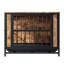 Cage pour chien rustique brun avec repose-pieds réglable et portes doubles pour chiens de taille moyenne / petite-1903626675