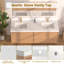 Meuble-lavabo flottant mural 60 po avec double lavabo Bibbye