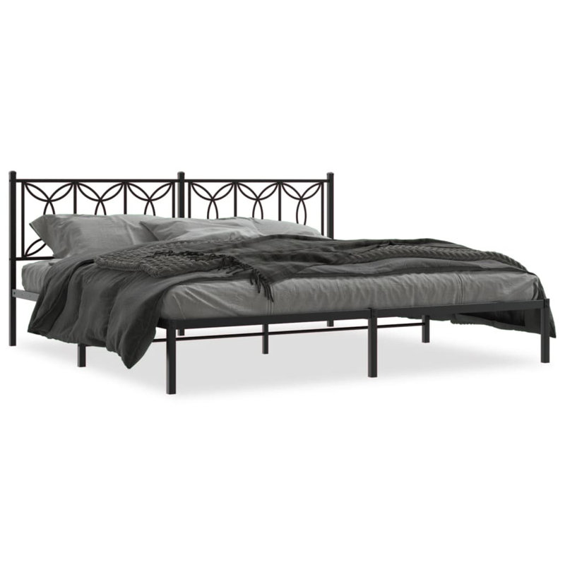 Gonzales Metal Bed, Black, 80 x 200cm