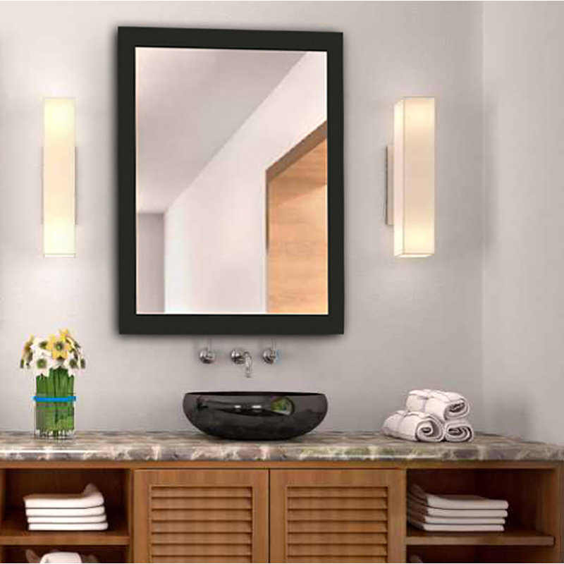 Miroir de meuble-lavabo moderne et contemporain, 64 po x 28 po