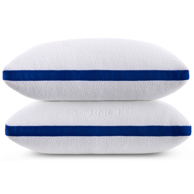 2-Pack Shredded Memory Foam Adjustable Bed Pillows,Medium Feeling with Washable Removable Cover