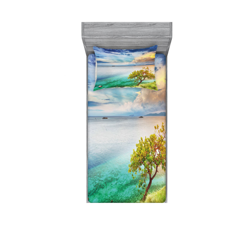 Microfiber Sheet Set, Twin Sheet Set with Fitted Sheet