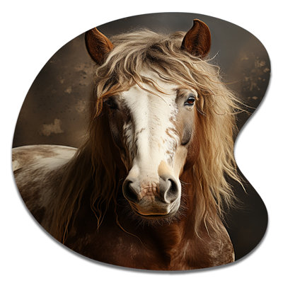 Kiswana - Horse Drop Shape Metal Wall Sculpture