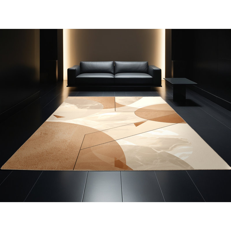 Tapis beige moderne élégant et chic lavable à la machine Brentwood, 2 x 5