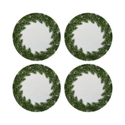 Vegan Leather Round Placemats