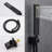Oil Rubbed Bronze Shower System With 12 Inch Square Rainfall Shower Head And Handheld Spray, Wall Mounted Shower Faucet Set With Mixer Valve And Trim Kit, Concealed Installation Design-114406325