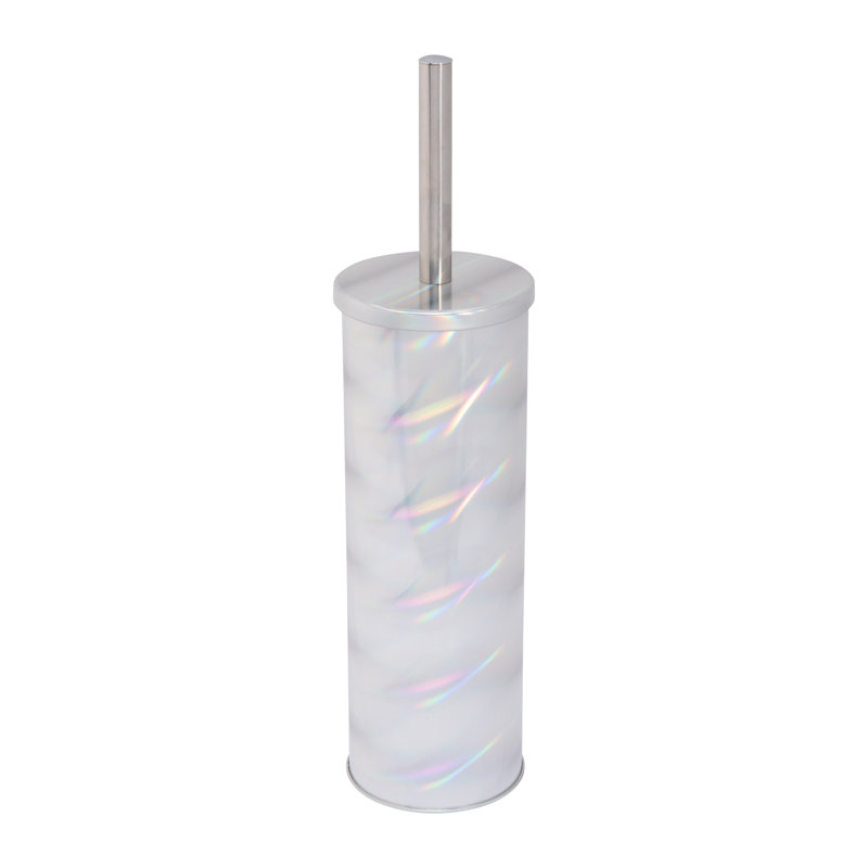 Ensemble de brosse de toilette 14,96 po en blanc / noir