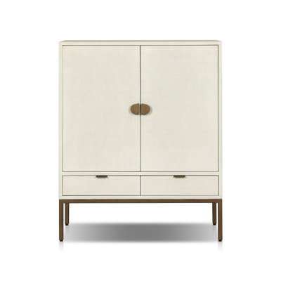 Marea Bar Cabinet-Ivory Painted Linen by AllModern