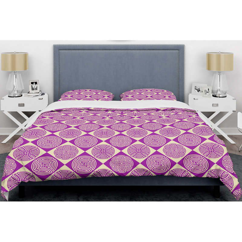 Ensemble de housse de couette Mid-Century, Housse simple + 1 taie décorative