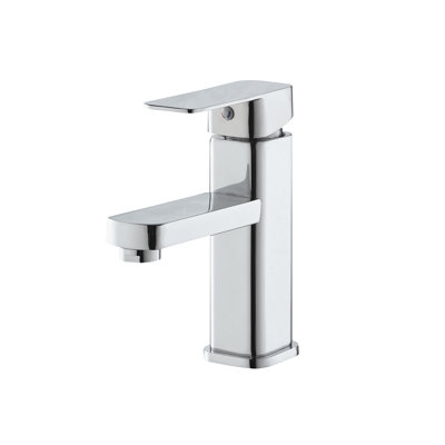 Denbigh Tap for Lavatory, Polished Chrome Mono Basin Mixer Bathroom Tap with waste