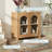 Eilisha Modern Arched Glass Accent Cabinet-123402944