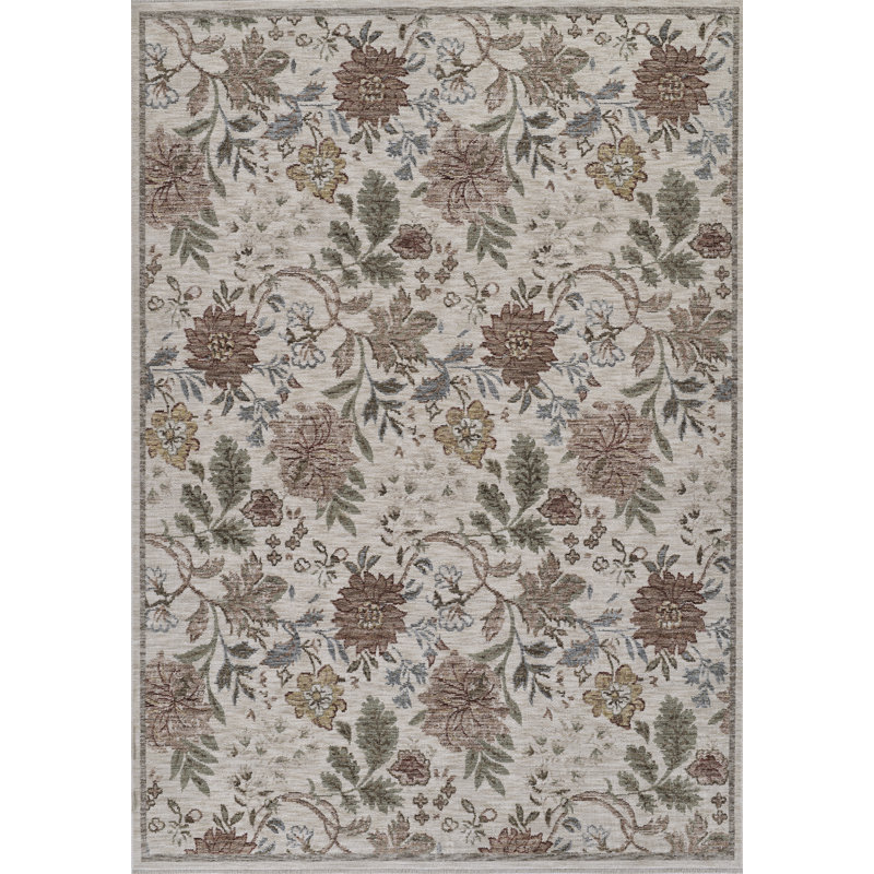 Simmonsville Polyester Traditional Ivory Area Rug 2' X 3', 2' X 3'