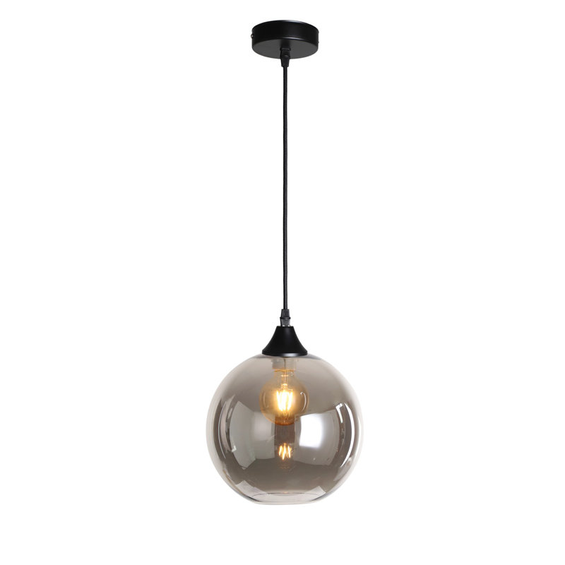 Aeva-Louise 1 - Light Globe Pendant, Black, Smoke