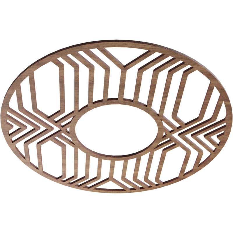 Médaillon de plafond 22 po x 22 po x P 8 po x H 3/8 po Empire, Noyer, H 20 po x l 20 po x P 0,38 po