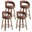 Tabouret de comptoir pivotant confortable avec pieds en bois massif durable-120285786-120285789