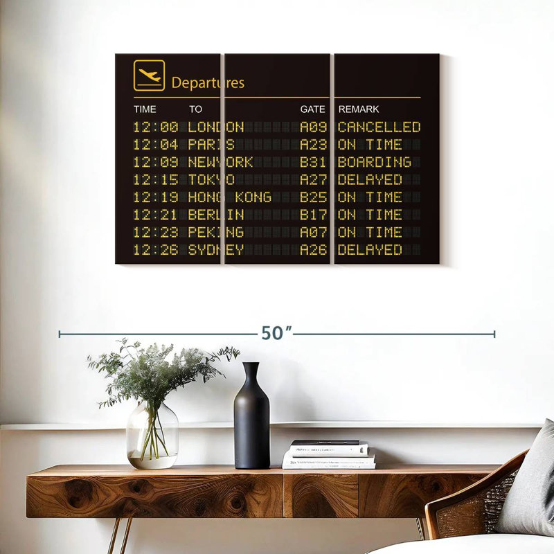 Ensemble de voyage sur toile 3 pièces, H 24 po x l 38 po x P 1,25 po