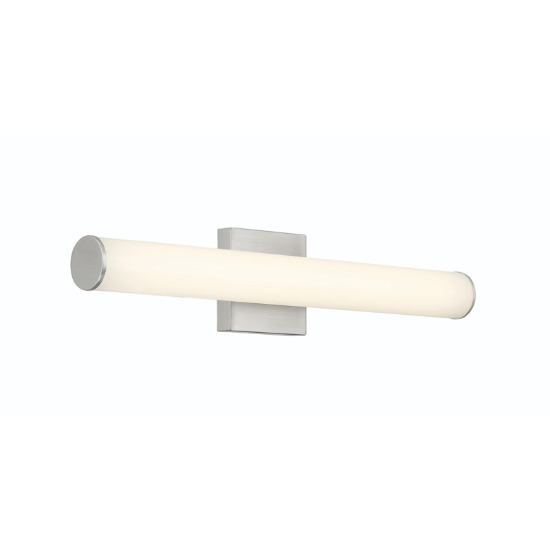 Éclairage pour meuble-lavabo rond 27W Stepridge, Nickel brossé, H 2,5 po x l 24 po x P 2,5 po