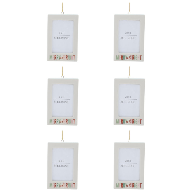 Ensemble de 6 cadres décoratifs Merry & Bright L 4 po x H 4,25 po